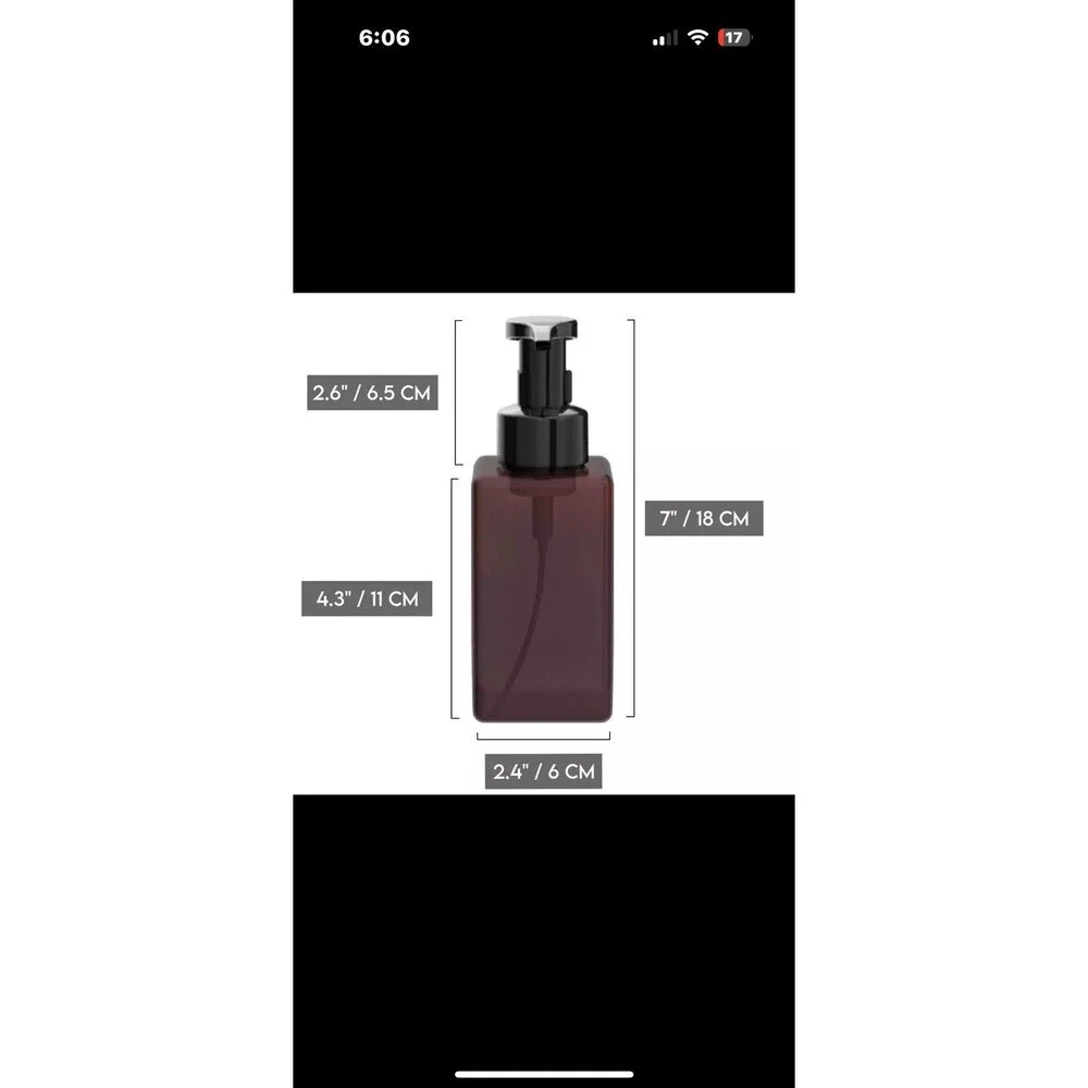 Brown And black Foam Soap Pump 15 Oz